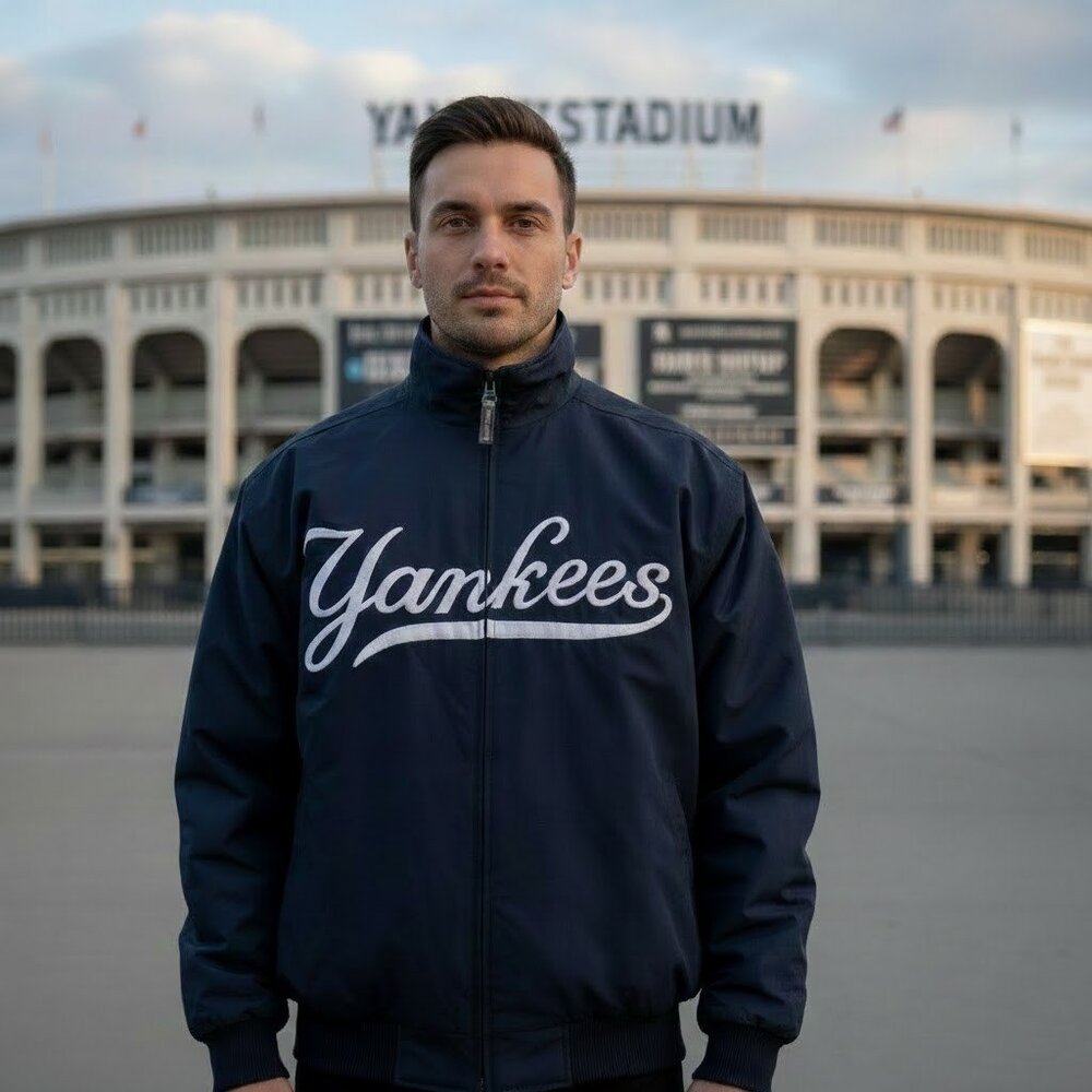 Majestic New York Yankees Authentic Collection Men’s Vintage Bomber Jacket